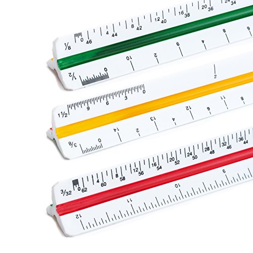 Mr. Pen Architectural Triangular Ruler Set with 12 Inch Triangular Scale | 11 Inch 30/60 and 8 Inch 45/90 Triangles