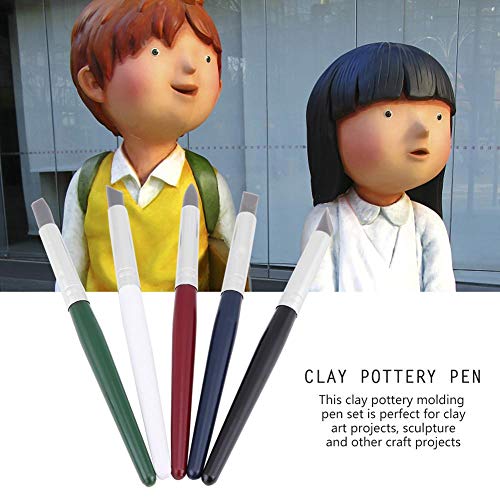5Pcs Silicone Color Shapers Clay Sculpture Tools for Clay Pottery Sculpture, Polymer Modeling, Ceramic Craft, Baking DIY(#2)