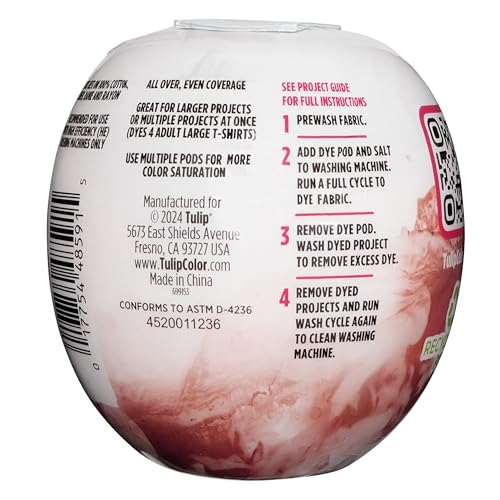 Tulip Fabric Dye Pod Stop (Red), Dye for Washing Machines - color: Stop