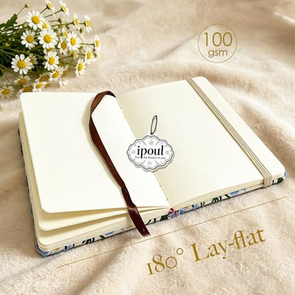 Daisy Gifts for Women, Flower Embroidered Journal, Pocket Sketchbook, A6, Small Unlined Notebook 4x6, Hardcover, Lay Flat, Elastic Band, Cute Notebooks, Pretty Journal, Yellow Daisy - color: A6-Band-Yellow, style: Minimalist