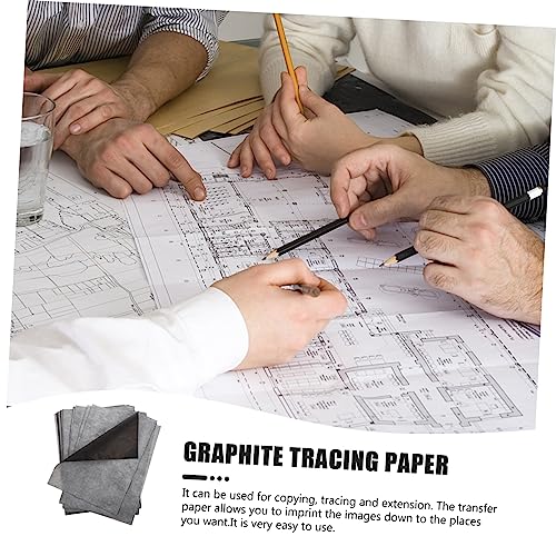 Graphite Transfer Paper A4 100 Sheets Single-Sided Drawing and Tracing Paper for Artists and Students for Sketching on Canvas and Surfaces