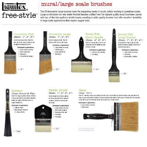 Liquitex Large Scale Splatter Brush, Flat, 1" - size: 1", style: Large Scale Splatter - Flat