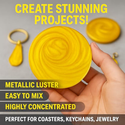 BALTIC DAY Yellow Pigment Paste for Epoxy Resin – Ultra-Opaque 'Summer Yellow' Resin Colorant, 191g/6.7oz – Smooth Blend for Epoxy Art, Jewelry, DIY Crafts - color: Summer Yellow