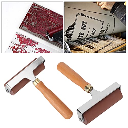 3 Sizes Printmaking Brayers, Soft Rubber Brayer, Ink and Glue Roller Set, for Printmaking, Scrapbooking, and Painting, with Comfortable Handle, Easy Operate, Cleanable Design - size: 10cm