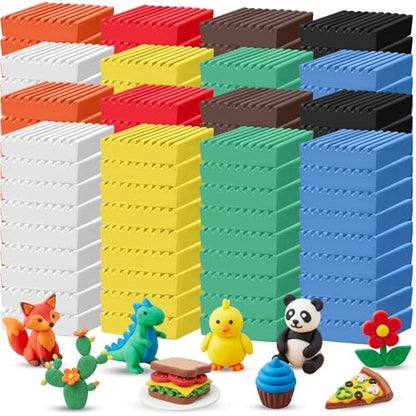 Syhood 144 Pieces Non Drying Modeling Clay 12.7lbs Modeling Clay for Kids 1.41 Ounce Each for Boys Girls Classroom Arts and Crafts Projects Play, 8 Colors
