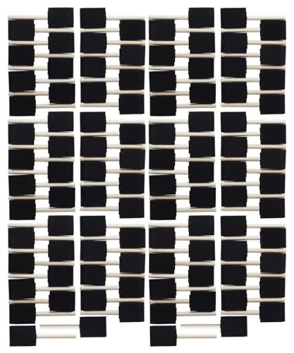 Bates Foam Paint Brushes, 2-Inch, 100 Pack - Sponge & Foam Brushes for Painting, Staining & Mod Podge - color: Black, size: 2 inch, 100 Pack