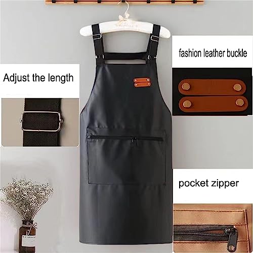 Waterproof Apron,Leather Apron For Men,Work Aprons With One Big Pocket Adjustable Dishwashing Kitchen Apron