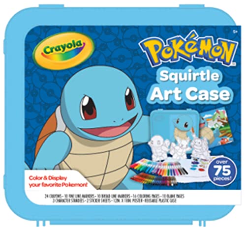 Crayola Pokémon Squirtle Coloring Art Case (71+ pcs), Kids Art Set, Coloring Pages and Markers, Pokemon Toys, Gift for Kids, 4+ - style: Squirtle