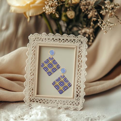 CHGCRAFT 4 Sheets Mandala Clay Texture Mat Artistic Plaid Flowers Polymer Clay Texture Sheets DIY Tools for Pottery Earring Jewelry Making Stamp Engraving Machines, 4x2.6inch - style: Mandala