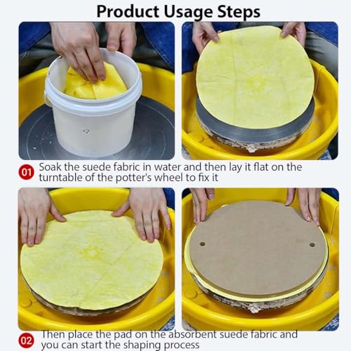 Gkesgm 2 Pcs 12" Round Pottery Wheel Bats and 8 Pcs 7" Square Inner Bats with 1Pc Batmate for Potters and Clay Artists,Ceramic Bat System for Clay Making and Sculpting