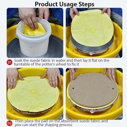 Gkesgm 2 Pcs 12" Round Pottery Wheel Bats and 8 Pcs 7" Square Inner Bats with 1Pc Batmate for Potters and Clay Artists,Ceramic Bat System for Clay Making and Sculpting