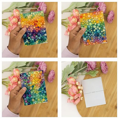 GOTO CLAY TOOLS Colourful Bubbles Clay Transfer Paper – 6 Pcs (4 x 5.5 inch) Polymer Clay Transfer Sheets for Jewelry Making, Crafts & DIY Clay Designs