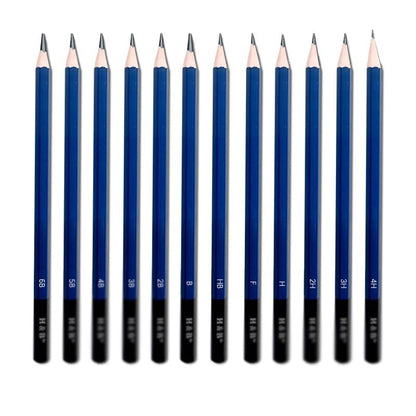 12 Iron Box Pencil Stationery Set Sketch