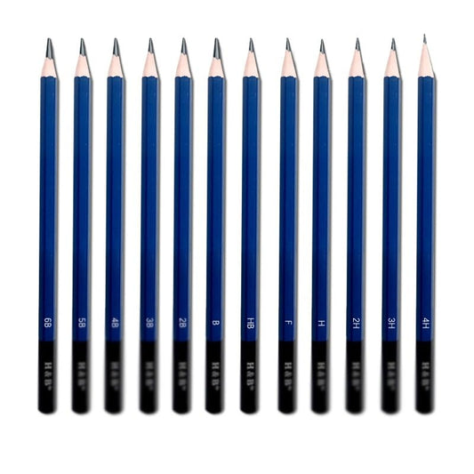 12 Iron Box Pencil Stationery Set Sketch