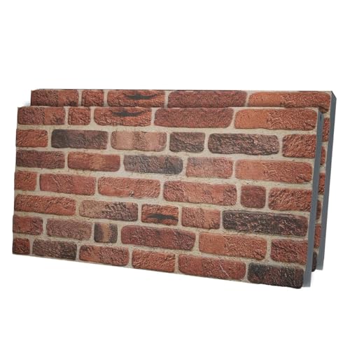 3D Faux Brick Wall Panels – Lightweight Styrofoam Cladding for Interior & Exterior Use | DIY Decorative Panels | 2 Pack (40"x20") | Ideal for Living Room, Kitchen, Outdoor Walls Babylon - color: Babylon, size: 2 Panels | 40" x 20" Each Piece