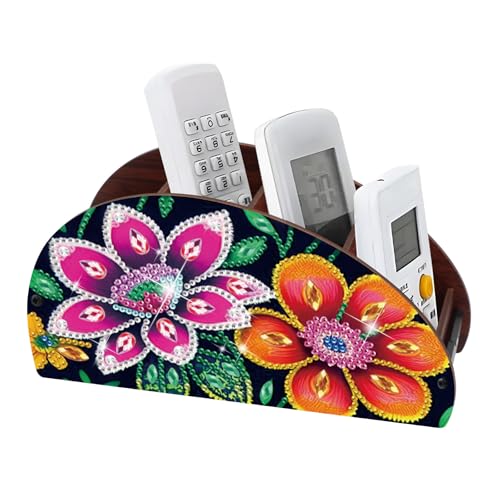MVVMTOP Diamond Painting Art Kit Organizer Box, Flower DIY Special Shape Diamond Partial Mosaic Handmade Making Kit Organizer Box, Modern Home Dining Living Room Table Top Decor Art Decoration - color: flower