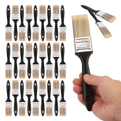 40 Pack 1.5 Inch Flat Paint Brushes, A Professional Range of Wall Paint Brushes for Your Home or DIY Paint,Furniture,Deck,and Wall Trim KUKLIPJIM - size: 1.5 Inch