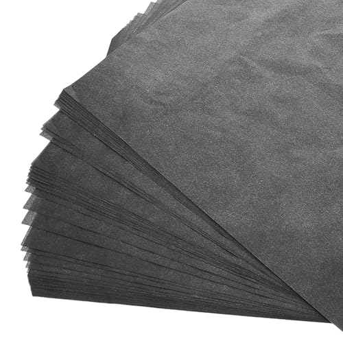Cabilock 50 Sheets A4 Graphite Transfer Paper Carbon Tracing Sheet Black Single-Sided for Artists Crafters Canvas Drawing and Clothing Pattern Tracing