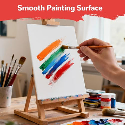 Canvas Boards 40 Pack, 8x10 Inch Small Painting Canvas Panels, 100% Cotton White Blank Art Supplies for Acrylics Oil Watercolor Tempera Paints - size: 8"x10"- 40pcs