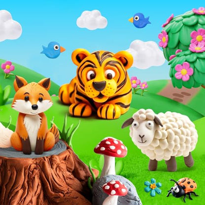 Air Dry Clay 192 Colors, Modeling Magic Clay Set with 3 Sculpting Tools, Arts Crafts Gift for Kids and Beginners - color: 192 Colors