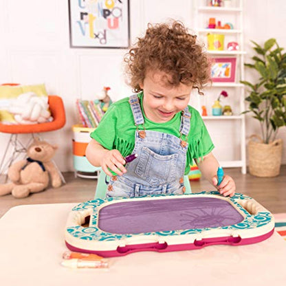 B. toys- Water Doodler- Creative Portable Drawing Board – Kids Water Painting Writing Doodle Board Toy – Perfect Travel Toys for Toddlers - color: Purple & Orange