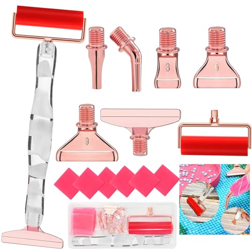 Diamond Art Pens Tools and Diamond Painting Accessories Kits With Screw Metal Tip Roller Diamonds Painting Pen Drill Bead Pens For Art Craft Nail - color: White pen Rose gold 6