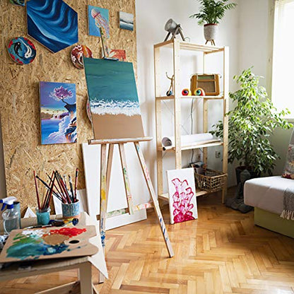 GOTIDEAL Stretched Canvas, 12x16 Inch Set of 6, Primed White - 100% Cotton Artist Canvas Boards for Painting, Acrylic Pouring, Oil Paint Dry & Wet Art Media - color: White, size: 12"x16"