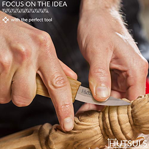 Hutsuls Wood Whittling Knife for Beginners - Razor Sharp Carving Knife in Beautifully Designed Gift Box, Sloyd Woodworking Tool for Men, Women, Adults and Kids (6.5 Inch)