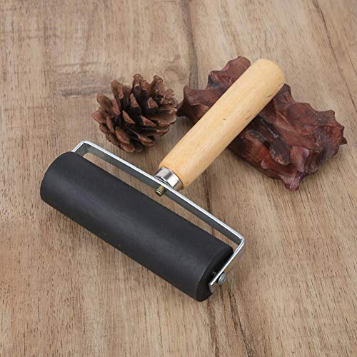 Rubber Brayer Roller Detachable Printing Roller for Ink, Printmaking, Block Stamping, Printing, Applying Glue, Wallpaper