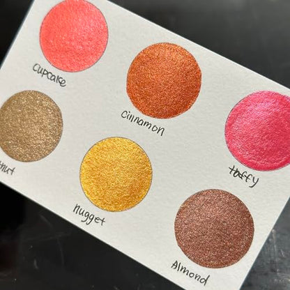 IUILE Handmade Watercolor Paints - Autumn 2022 Half Pan Set (6 colors) - color: Autumn 2022