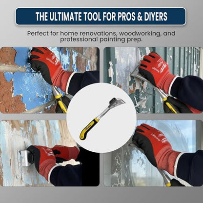Heavy-Duty Paint Scraper Tool – 2.38-INCH Wide Tungsten Carbide Blade, Professional Grade Glue, Putty & Coating Remover with Comfort Non-Slip Ergonomic Handle - style: 2.38"Blade