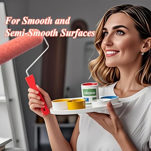 King Origin Paint Roller Covers, 18 Pack, 9 Inch Paint Roller, 3/8 Nap High Dense Roller Covers for Smooth and Textured Rough Surfaces - size: 9-Inch, 18 PCS