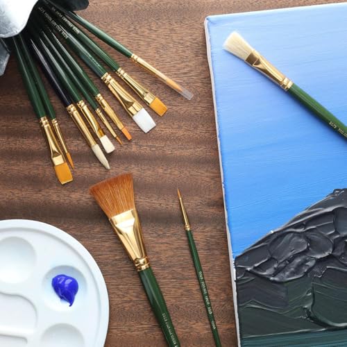 Pro Art Brush White Bristle Flat #8 Pkg, Paint Brushes, Acrylic Paint Brush Set, Brushes Acrylic Painting, Small Brushes, Paintbrush, Brushes