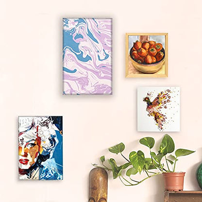 Cupohus Unfinished Wood Boards Canvas for Painting, 5 Packs 3/4'' Deep Cupohus 8'' x 10'' Wooden Cradled Panels for Pouring Art, Crafts, Paints and More - size: 8" x 10"