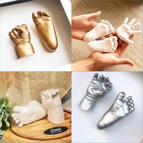 Hand Casting Kit Keepsake Powder for Nursery Decor Non-Toxic Hand Mold Kit for Shower Family Keepsake for Boys