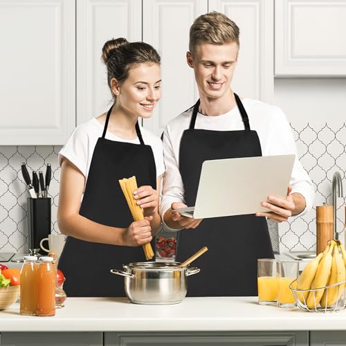 Heavy Duty Waterproof Apron - for Unisex Adult, Ultra Lightweight, Chemical Resistant Industrial Work Apron - color: Black-2pack