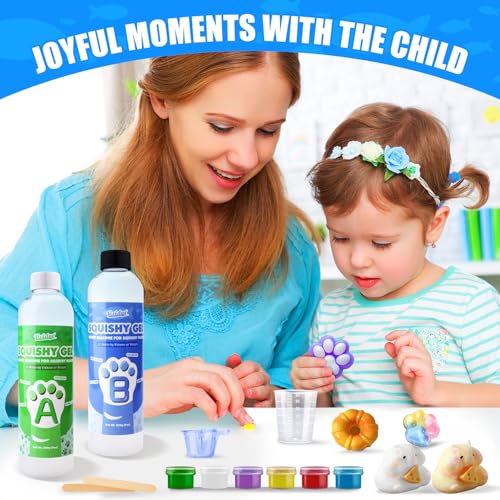 Liquid Silicone for Squishy Maker 18oz, Super Soft Silicone Rubber for Making Taba Squishy, Cat Paw Casting, Bear, Fast Cure All-in-One Kit, A Stress Relief Gifts for Beginners or DIY Enthusiasts - size: 500g