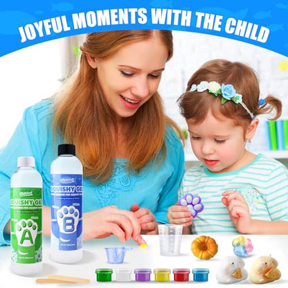 Liquid Silicone for Squishy Maker 18oz, Super Soft Silicone Rubber for Making Taba Squishy, Cat Paw Casting, Bear, Fast Cure All-in-One Kit, A Stress Relief Gifts for Beginners or DIY Enthusiasts - size: 500g