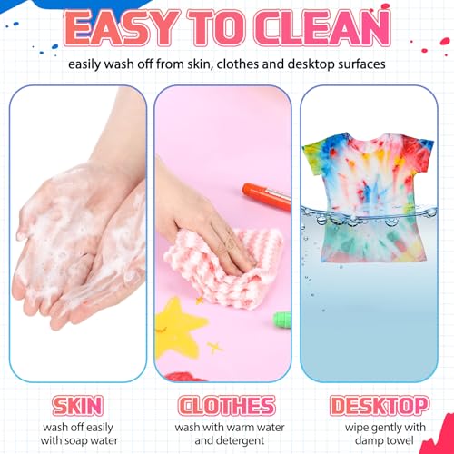 Gilprop 30 Sets Tempera Paint Sticks for Kids and Student 180 Pcs 6 Colors Washable Quick Drying Art Solid Tempera Paint Stick Bulk Crafts Supplies for Children Toddler Classroom School Favors