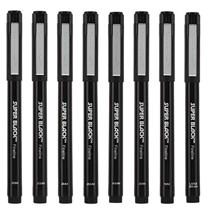 Jerry's Artarama Drawing Kit - SoHo Sketch Pad (9" x 12"), 8 Fineliner Art Pens, Perfect for Drawing Markers - Portable Sketching Pens Set for Artists, Students, Perfect for Field and Travel