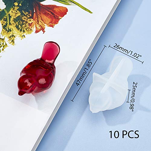 arricraft 10 Pcs 3D Bird Silicone Resin Molds, Epoxy Resin Casting Molds for for UV Resin Jewelry DIY Craft - color: 3D Bird