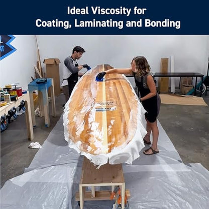TotalBoat 5:1 Marine Epoxy Resin Kit for Bonding, Filleting, Coating, and Laminating - Use for Fiberglass, Wood, Carbon Fiber, Boat Building, Repairs, Woodworking (Quart, Fast Hardener, Pumps) - size: Quart, style: Fast