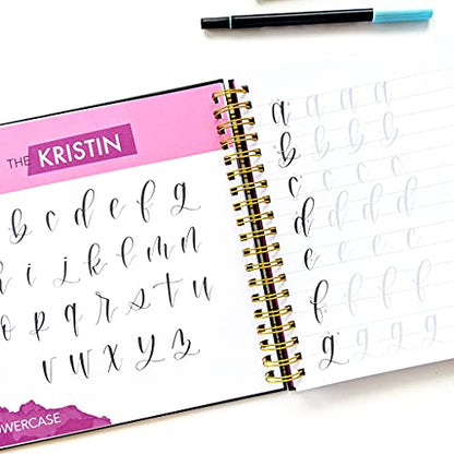Modern Lettering: A Beginner & Intermediate Hand Lettering & Modern Calligraphy Workbook