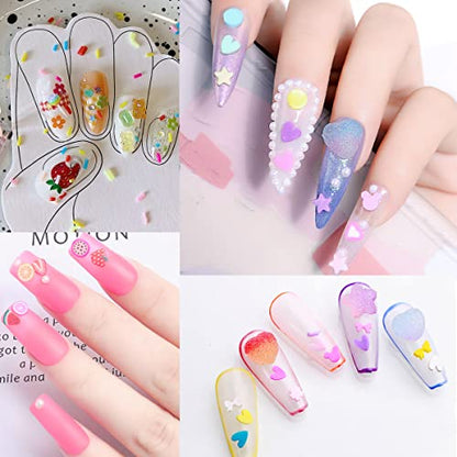 EHOPE 120G Fake Sprinkles Resin Sprinkles Fake Candy Sprinkles Clay Sprinkles Polymer Sprinkles Polymer Clay Slices for Nail Art DIY Crafts Cake Phone Case（Clay Slices+Sugar+Zuan+12C-120G - color: 01-Zuan+12Color