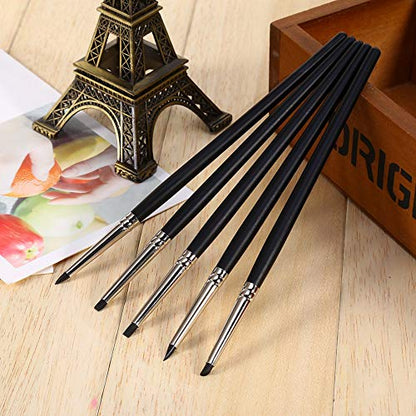 5pcs Silicone Clay Sculpting Tool, Silicone Color Shapers Brushes Modeling Dotting Tool for Pottery Craft
