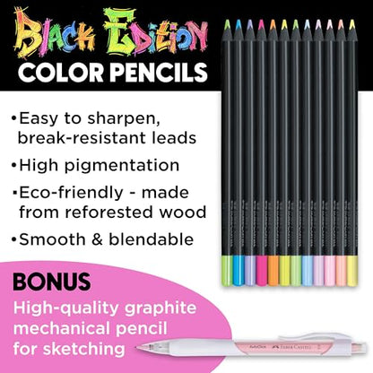 Faber-Castell Anime Drawing Kit: Chibi Edition | Step-by-Step Instruction Book with 20 Practice Pages, Color Pencil Set & Drawing Supplies for Kids, Back to School Supplies (1 Book) - style: Chibi Edition