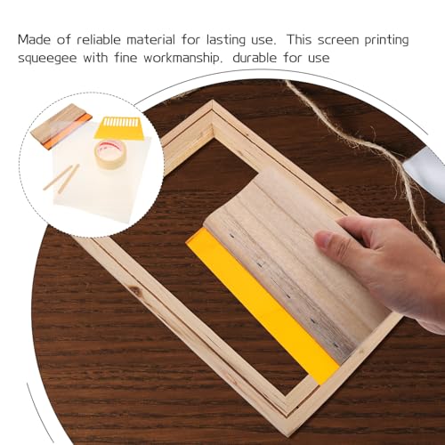SUPVOX Screen Printing Kit 10pcs DIY Fabric Ink Squeegee Scraper Set for Handmade Silk Screen Printing Crafts Starter Supplies