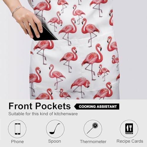 Cooking Apron for Adults with Pockets, Waterproof Oil Resistant Bib for Kitchen Restaurant BBQ Baking - color: Style (329)