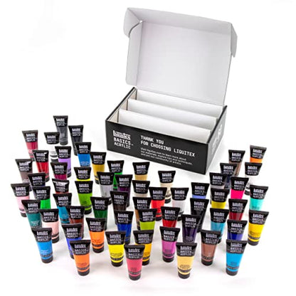 Liquitex BASICS Acrylic Paint Set, 60 x 22ml (0.74-oz) Tube Paint Set - style: 60 x 22ml (0.74-oz)
