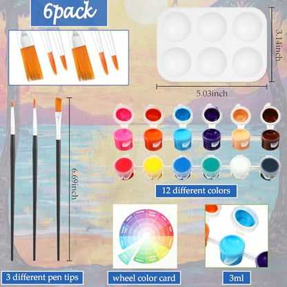 Dinifee 6 Pack Pre Drawn Canvas for Painting Pre Printed Canvas Kit 8 x 10 Inch Stretched Cotton Paint and Sip Set for Adults Couple Party Graduation Summer Date Night(Sunset) - style: Sunset